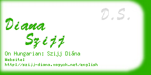 diana szijj business card