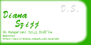 diana szijj business card